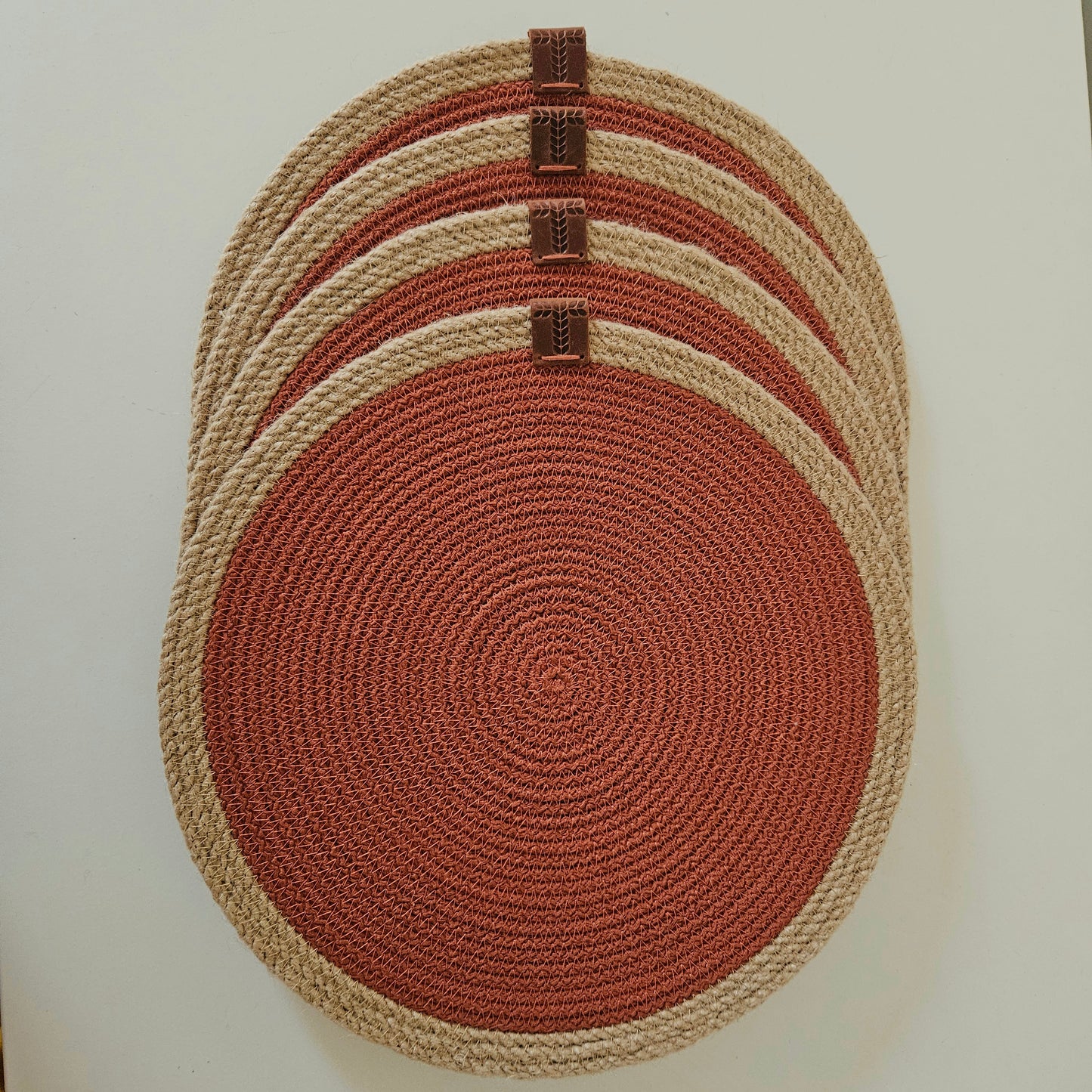 ONE TALAN - Placemats (Cotton knitted cord with jute edging)