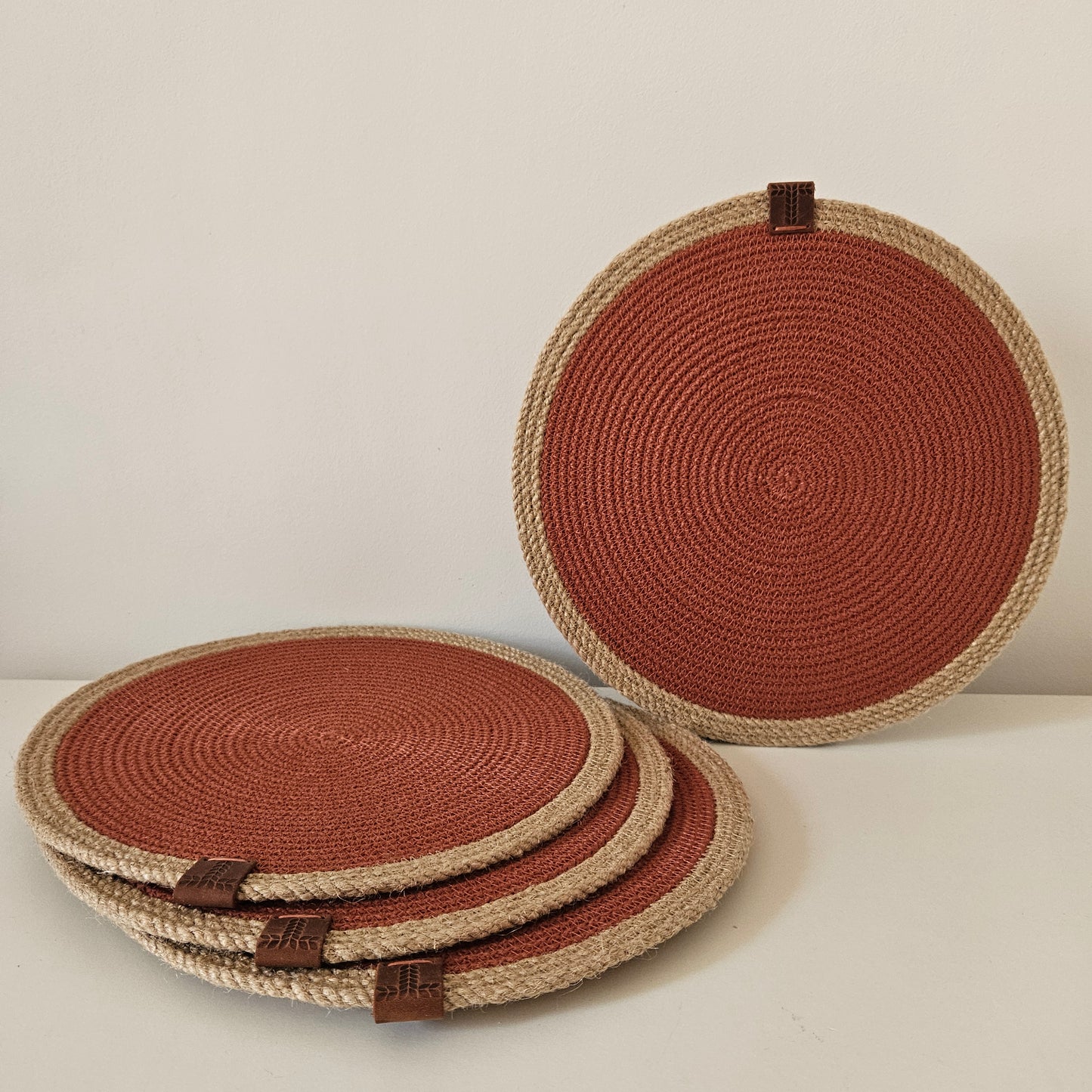 ONE TALAN - Placemats (Cotton knitted cord with jute edging)