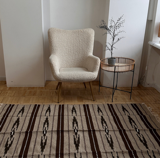 Tapis fait main – Gris