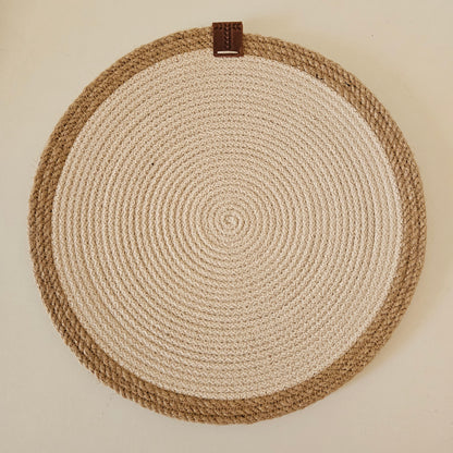 ONE TALAN - Placemats (Cotton knitted cord with jute edging)