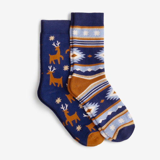 Lot de 2 paires de chaussettes d'hiver Laponie 