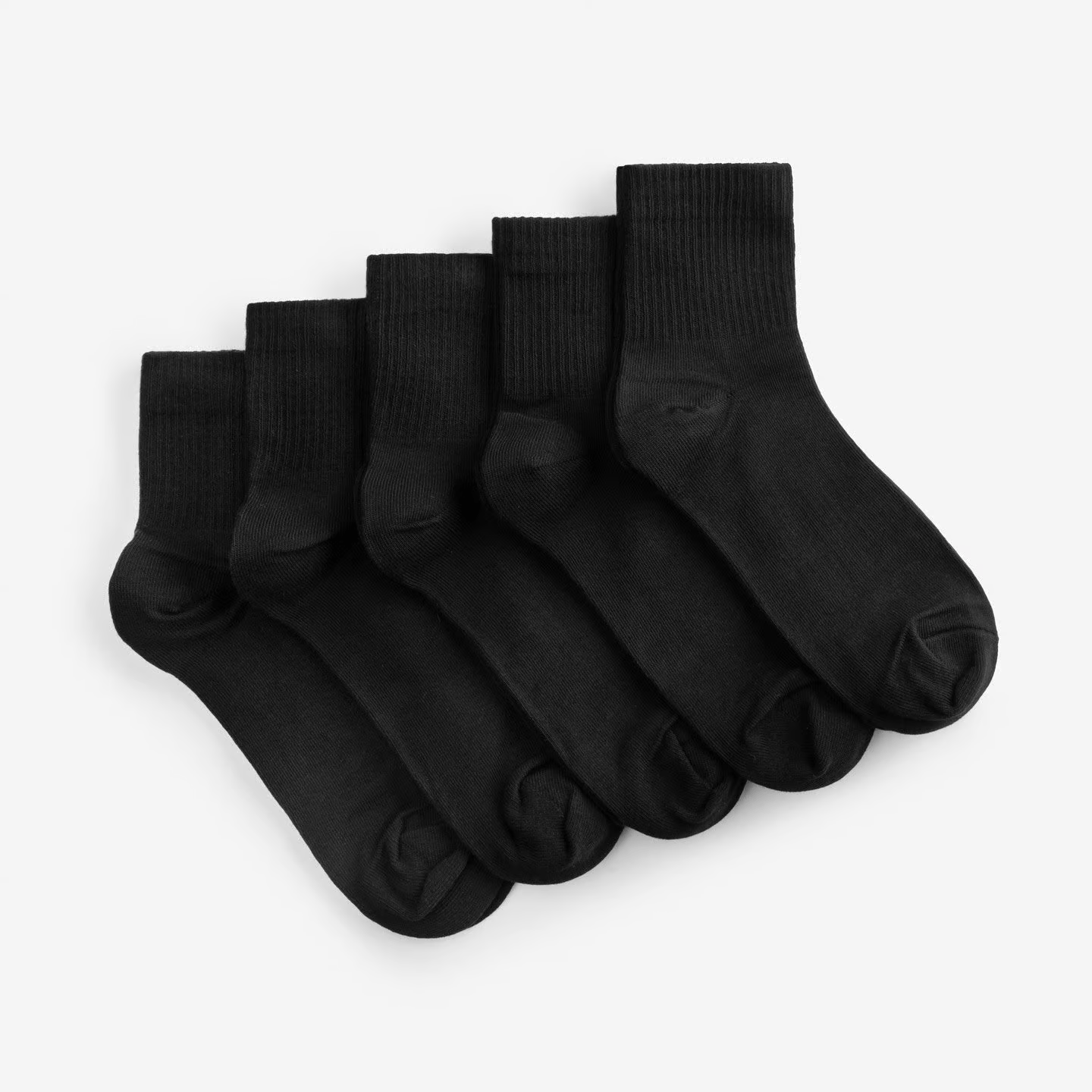 Lot de 5 paires de chaussettes mi-hautes noires